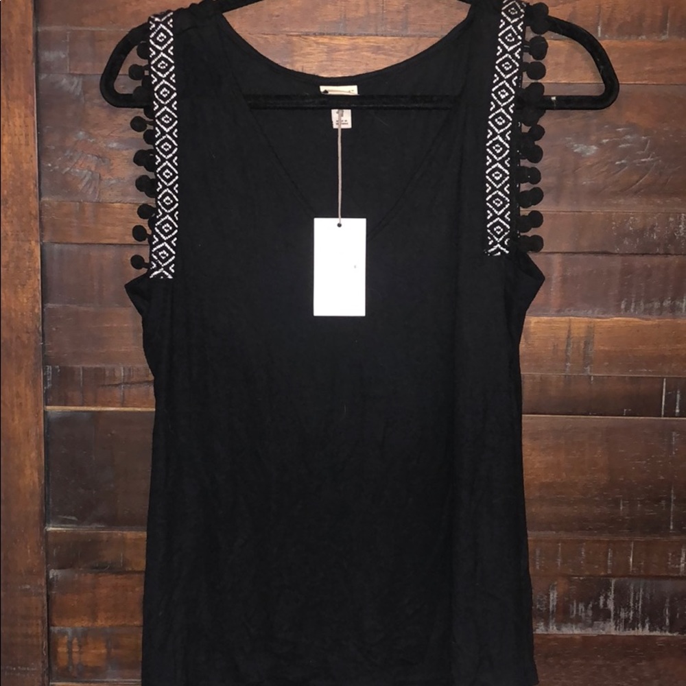 Black tank top